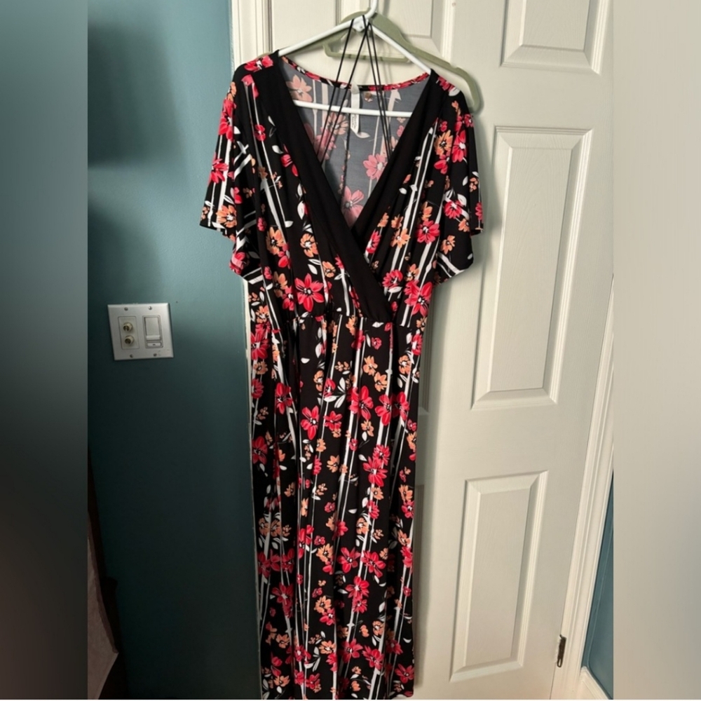 Floral Black Dress